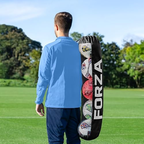 FORZA Tube Ball Bag | Premium Football Carry Bag for Training Sessions & Match Days - Holds 5 Size 5 Footballs