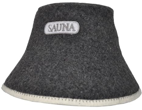 PRINZEPS Saunahut Herren Perfekte Saunamütze aus 100% Filz - Sauna Hut Filzhut Sauna Mütze Herren Kopfbedeckung - Sauna Geschenke für Männer