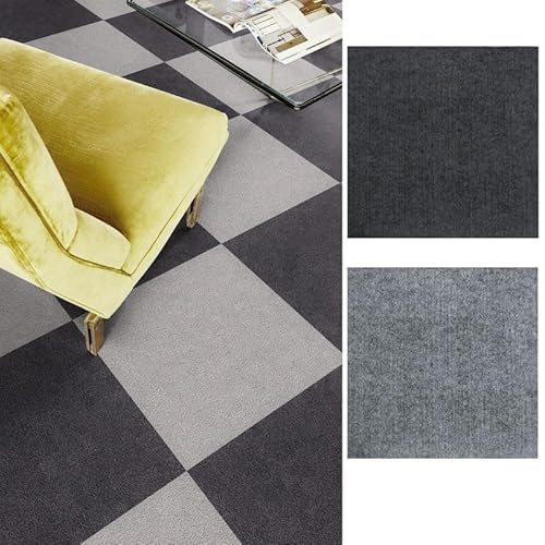 Pavimentos Arquiservi - Loseta de Moqueta - Caja de 20 Unidades (5m²) - Elaboradas en Polipropileno Capuleto Gris Oscuro - Elegancia y Versatilidad para Hogares y Espacios Comerciales