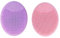 AEIOPRS 2 Pcs Spazzola Pulizia Viso in Silicone Morbido Scrubber Esfoliante e Massaggiatore Anti-età per una Cura Delicata della Pelle Rosa Viola