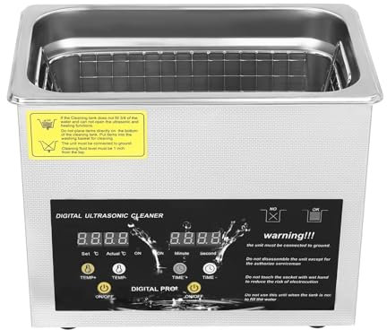 MIAOMI 3L Digital Ultrasonic Cleaner, Stainless Steel Ultra Sonic Bath Cleaning Tank Machine for Jewellery Metal Parts