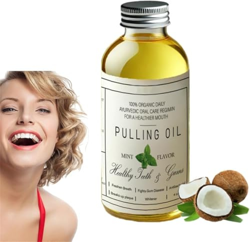 Pure Organic Coconut Oil Pulling 4 oz Mint Flavor,All-Natural Pulling Oil, Organic Coconut Oil Pulling Oil,Cocofresha Pulling Oil for Teeth and Gums, Gentle and Effective Oral Care (1)