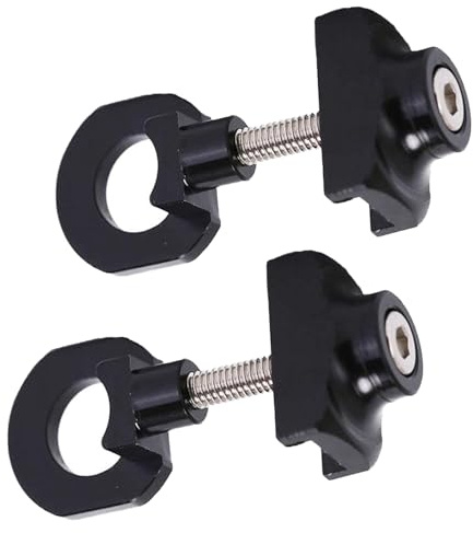 GisWell Lot de 2 tendeurs de chaîne de vélo avec ressort - Tendeur de chaîne de vélo à vitesse unique - Pour vélos pliants et vélos à vitesse unique - Léger - Anodisé