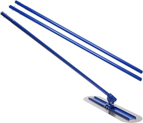 Cazzuola per cemento Kit frattazzo per cemento, cazzuola grande rotonda da 48 x 12 Kit per cemento con manico da 70,86 Cazzuola piccola, utensile per cemento in acciaio inossidabile, lisciatura d
