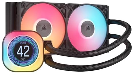 Refrigeración líquida - Sistema AIO de 240 mm, LCD con retroiluminación RGB, Fabricado en Materiales duraderos, Ideal para un enfriamiento eficiente.* #*