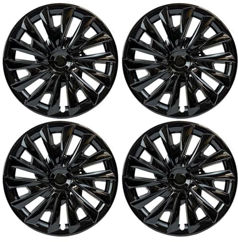 Radkappen kompatibel mit Tesla Model 3 Highland 2024, 45,7 cm (18 Zoll) Schwert, Schatten, Radkappen, Ersatz-Felgenschutz (Hellschwarz), 4 Stück