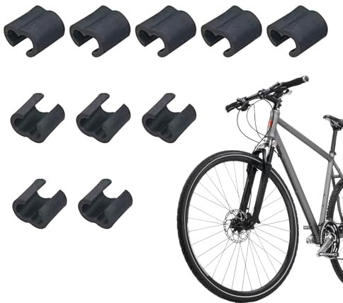 Cycle C-Clips Für Fahrrad | 10er-Set Schaltzughalterung Mit Fixierfunktion | Fahrradzughüllen Management Halteclips Für Mountainbike Und Straßenradfahren