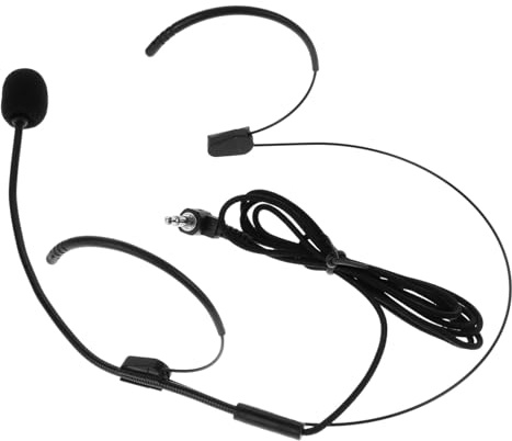 Microphone de Tête de Performance, Accessoire de Chant, Noir, Léger | Conception Compacte, Haute , Facile à Ranger Transporter, Plastique, Mousse, Métal