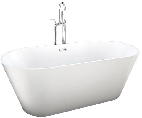 AcquaVapore freistehende Badewanne Wanne F11 170x80cm Whirlpool mit Luftmassage