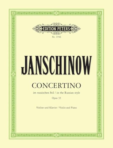 Concertino im russischen Stil op. 35: Ausgabe für Violine und Klavier