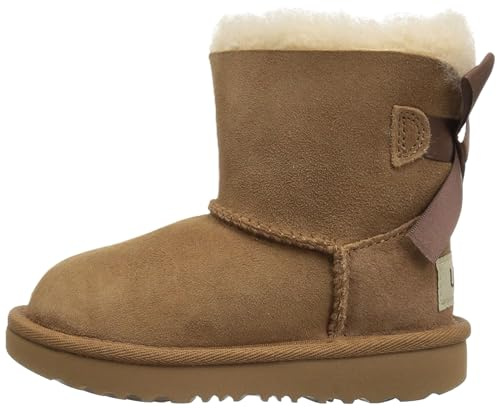 UGG Unisex Kinder Mini Bailey Bow Ii Classic Boot, CHESTNUT, 35 EU