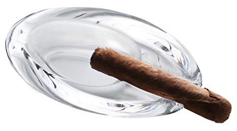 Pasabahce Kristallglas-Aschenbecher für die Terrasse, schwer, handgefertigt, luxuriös, Outdoor, Indoor, Zuhause, Büro Oval