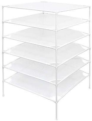 Growsun Sweater Drying Rack 6-Layer Stackable Mesh Cloth Dry Dyier,White