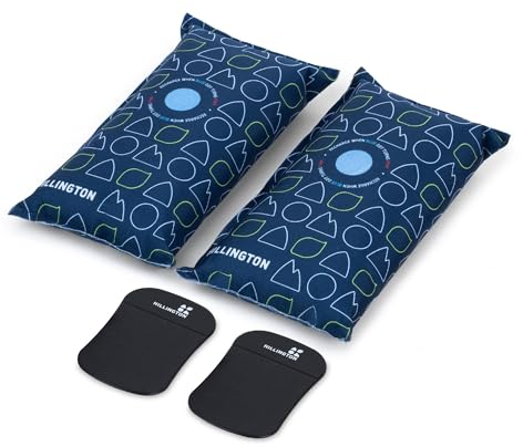 Hillington Reusable Car Interior Dehumidifier Bag and Dashboard Mounting Anti-Slip Mat - Ideal for Use in Vehicles to Prevent Damp, Moisture, and Condensation (2 x 1KG)