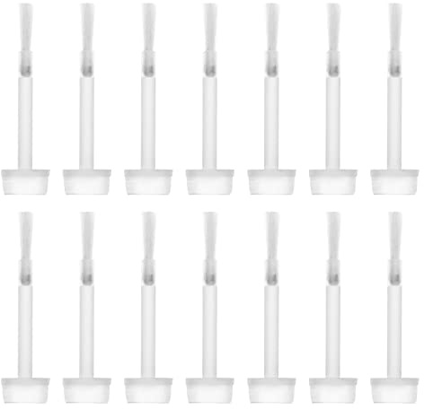 Beaupretty Nail Polish Brush Replacement Long Oval Hair Brush Soft Bristles Nail Art Tool for Professional and Home Use Easy to Attach on Polish Lid
