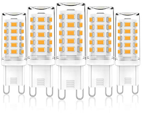 CHEERBEE G9 LED Dimmerabile Bianco Caldo, 3W Equivalenti a Lampadine Alogene da 40W, Confezione da 5
