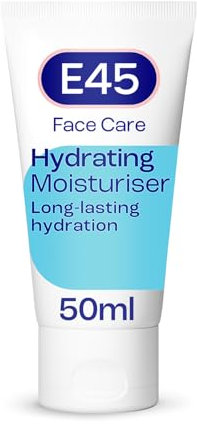 E45 Face Moisturiser – Hydrating Face Cream for Long-Lasting Moisturisation - Lightweight Cream for Dry and Sensitive Skin – Fast-Absorbing and Non-Greasy Formula - Dermatologically Tested - 50ml
