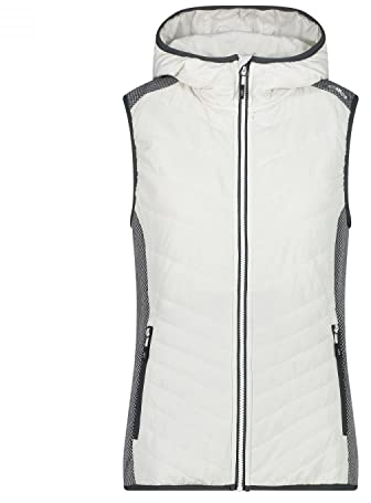 CMP Damen Hybrid Hoodie Weste, b.co Gesso, 36