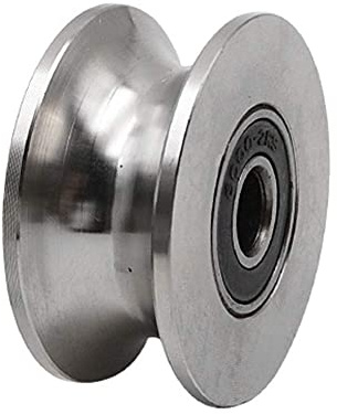 feedal 304 rostfritt stål 48 mm/2 tum skjutgrind rullhjul lager U spår remskiva lager spårskena styvt möbelhjul för lyft gunga skjutgrind (U-spår 48 mm)