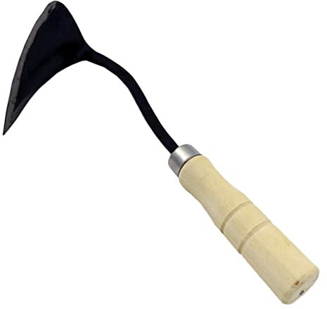 Cabilock Gartenhacke Mit Holzgriff Dreieckige Spitze Hacke Ergonomisches Design Für Gartenarbeit Zum Jäten Und Pflanzen Langlebig Und Robust Für Effektive Landschaftsgestaltung
