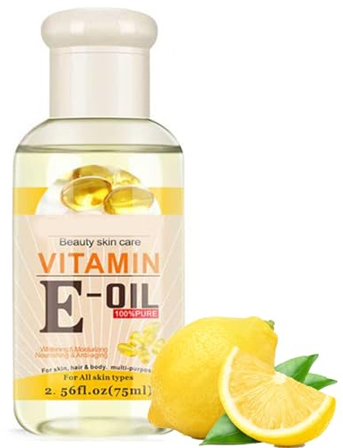 Vitamin E Skin Oil,Anti Aging Face Oil and Serum,Face Massage Vitamin E Body Essence for Dry Skin,Antioxidant & Relieve Itchy,Hydrating Body Moisturiser-Gentle Massage Body-75ML