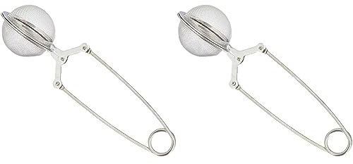 IBIILI - Teesiebzange, 4 cm, Edelstahl 18/10, wiederverwendbar (Packung mit 2)