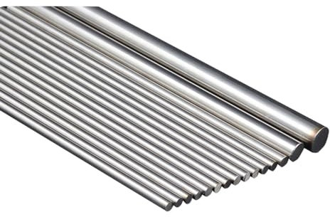 Varillas de eje redondo sólido, varilla de acero inoxidable, varilla redonda de metal Varilla de metal de 4 mm Varillas de eje redondo sólido Stock de barra de torno, 4 mm * 100 mm (20 piezas) (Tamaño