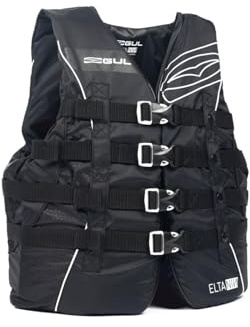 Gul Eltanin 4 Buckle Iso Approved Impact Vest Top - Black - Unisex - Worn internationally by Jet Skiers and Kite