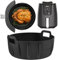 Premium Ninja 3.8L AF100UK Silicone Liner | 21cm wide & 9cm High | Design to fit AF100UK, Philipe 4.2L & Other 3.8L+ Circular & Square Air Fryers | 2.5mm Liner Thickness