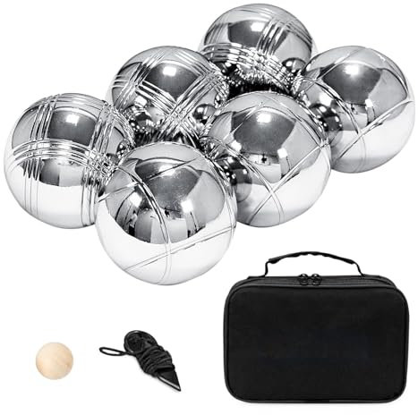 Generisch Boules | Petanque-Boule-Kugel Aus Metall Für Den Außenbereich – Komplettes Set Für Outdoor-Freizeitspiele, Boule-Kugeln, Metall-Boule Für Picknick Im Freien, Strandurlaub