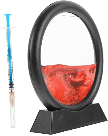 BESTonZON Sanduhr Runde Sanduhr Ornament Bewegliches Sandkunst-dekor Sanduhr-dekor Für Schreibtischornament Sanduhr-ornament