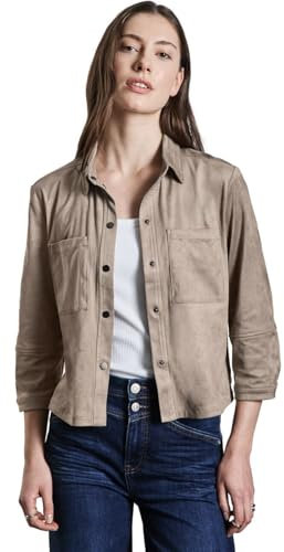 Street One damer velourlook blus, Drivved beige, 40