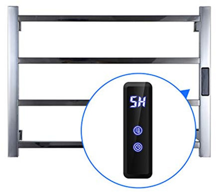 Stainless Steel Electric Towel Warmer with Timer for Bathroom Wall Mount Waterproof Heated Towel Rack Drying Rack Radiator