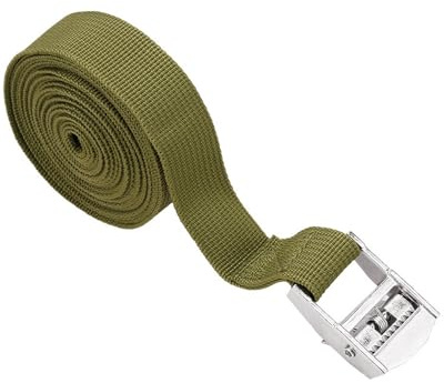 Ieron Sangles de Tension, Sangles de galerie de Toit Robustes avec Boucle à Came à dégagement Rapide, antirouille pour Porte-vélos de Moto/Voiture/vélo, 8 m x 2,5 cm, Vert