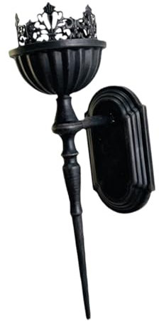 Wandkerzenständer 2 stücke Wand Kerze Leuchte Kerze Stehen Tee Licht Kerzenhalter for Esszimmer Kaminsims Schlafzimmer Wohnzimmer Wand Hängen Dekor Für Badezimmer(Black A)