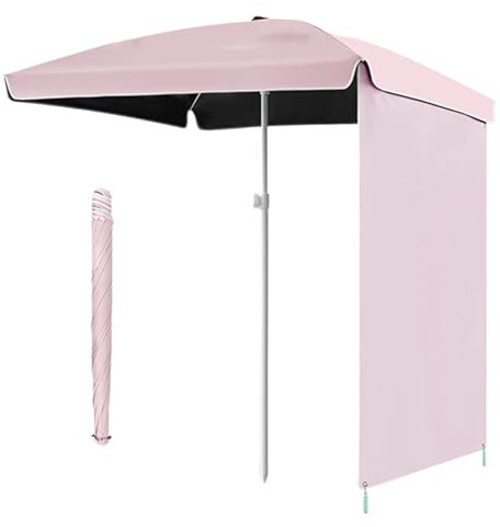 WATAOW Sombrilla Rectangular para Exterior con Lona Parasol, Impermeable Y Resistente A Los Rayos UV, Parasol para Playa, Piscina(260cm)