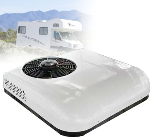 Climatiseur Cc Pour Camping-Car, Climatiseur Universel Pour Toit De Camping-Car, Climatisation Silencieuse Et Facile à Installer, Pour Camion, Remorque, Caravane à Sellette,White-12V