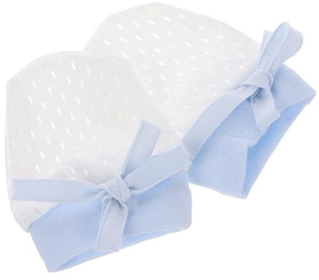 OUNONA Neugeborenen Babyfäustlinge Mit Kordelzug Anti-kratz-handschuhe Aus Atmungsaktivem Stoff Babyhandschuhe Für Kleinkinder Sanft Zur Haut Gesichtsschutz Für Neugeborene