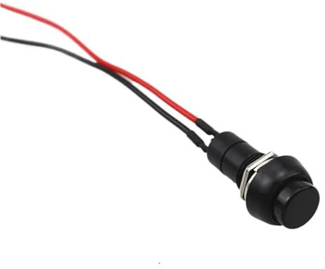 20 pezzi Interruttore a pulsante piccolo circuito for auto altoparlante elettrico mini barca forma linea rotonda(Beige)