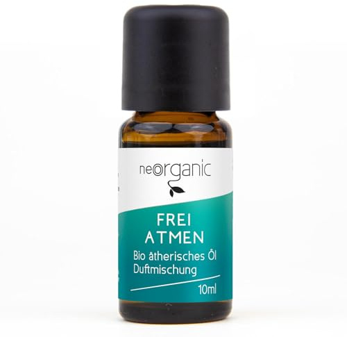 NeoOrganic® Bio Duftmischung - Frei Atmen aus 100% naturreinen ätherischen Ölen - Duftöl für Diffuser & Aromatherapie - mit Eukalyptus, Pfefferminz und Fichte - 10ml