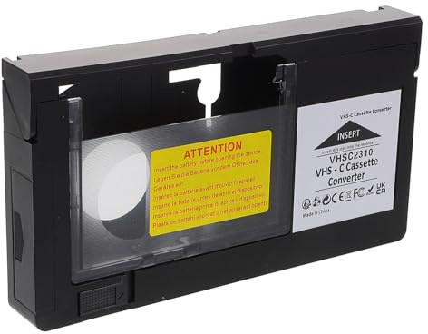 LOLIPPYY Adattatore Vhs-c in Plastica Resistente per Conversione Stabile e Veloce di Nastri Video Compatibile con Videocamere e Dispositivi Multimediali Design Leggero e Portatile per Uso
