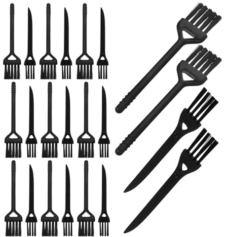 FELTECHELECTR Lot de 40 Brosses de Nettoyage en Nylon pour Clavier PC et Appareils Électroniques Poils Antistatiques Manches Ronds et Plats Kit Portable Multifonction pour Bureau et Maison
