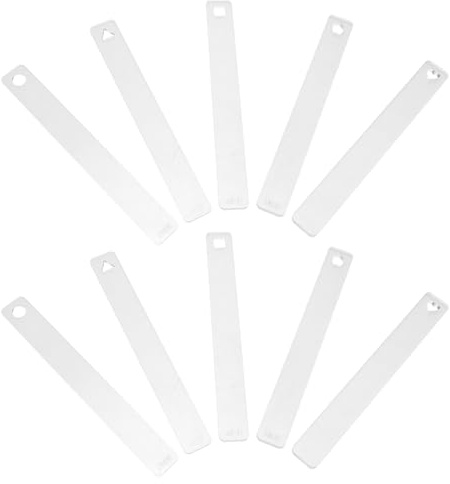 DOITOOL Set 10 Pezzi Distanziatori per Mattarello in Acrilico Trasparente 2-6 MM Guida per Lo Spessore dell’Argilla Polimerica Utensili per Ceramica e Scultura per Superfici Uniformi e