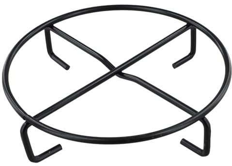 Metal Pot Stand, 19.8cm Dutch Oven Rack for Outdoor Cooking and Grilling, Sturdy Heat Resistant Trivet for Hot Pots and Kettles, Black