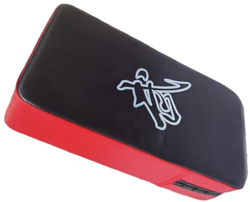 MUSISALY Almohadilla de Patada de Kickboxing de PU Engrosado Orificio de Ventilación para Entrenamiento de Artes Marciales, Protector Corporal para Boxeo y Muay Thai, Color Negro Borde