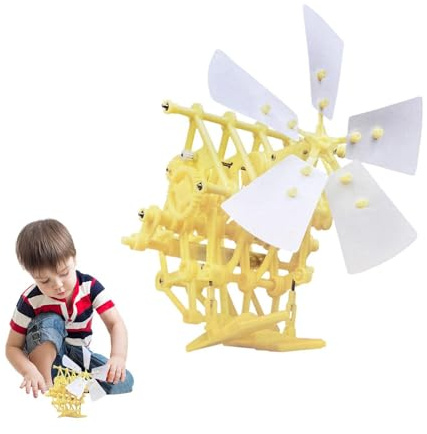 Mini Strandbeest Kit - Tamaño estándar Aerogenerador cinético Juguetes de | física educativa de experimentos, Motor Solar Motorizado, Reemplazo de Motor Solar Mecánico Juguete de Construcción