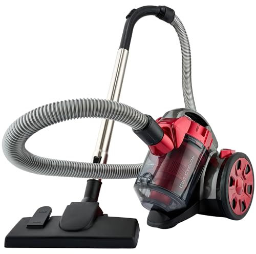 Clatronic® Staubsauger Beutellos | Testsieger Preis/Leistung bei Haus & Garten-Test | Beutelloser Staubsauger 700W | Bodenstaubsauger | Staubsauger inkl. Bürsten-/Fugendüse | BS 1308 rot