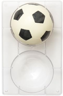 DECORA 0050105 Profi-SCHOKOLADENFORM FUßBALL Ø 120 MM 275 X 175 X 22 MM, Durchsichtig