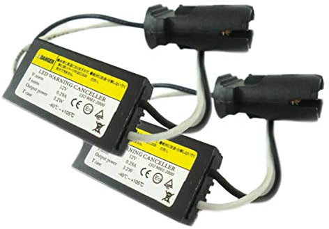 CARALL 2 Pezzi Filtro Portalampada Resistenza T10 W5W 12V LED Warning Canceller No Errore Luci di Posizione con Dissipatore