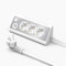 KS Mehrfachsteckdose,3-Fach Steckdosenleiste mit USB Und LED-Nachtlicht Tischsteckdose Edelstahlfrontplat Ecksteckdose, überspannungsschutz Steckerleiste für Küche (1,5m)